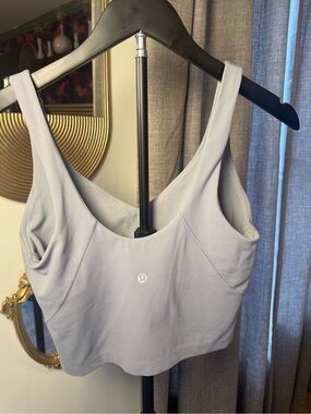 lululemon athletica Light Gray Tank Crop Top
